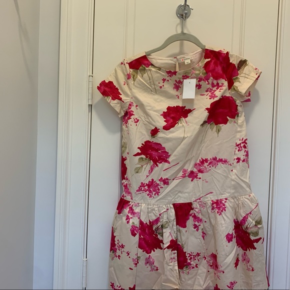 🌟HOST PICK🌟 BNWT CREWCUTS/JCREW GIRLS FLORAL FANCY DROP WAIST FORMAL DRESS💕12 - Picture 9 of 10